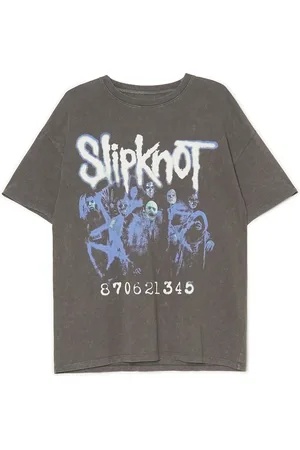Cropp Szara koszulka z nadrukiem Slipknot