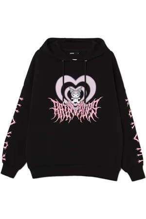 Cropp Czarna bluza z kapturem Kuromi