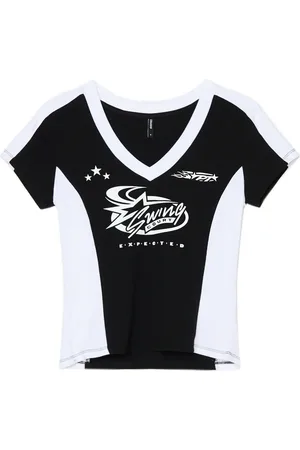 Cropp Czarno-biały sportowy crop top