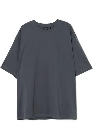 Cropp Basicowa szara koszulka comfort