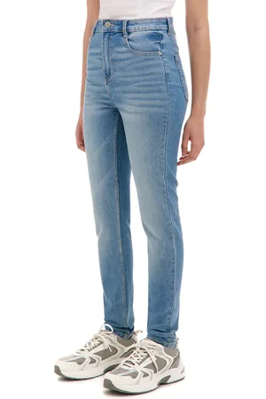 Cropp Niebieskie jeansy skinny z kieszeniami