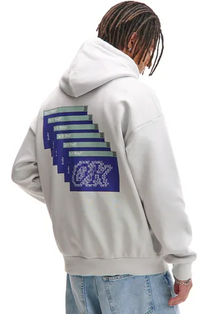 Cropp Bluza hoodie z aplikacją i nadrukiem