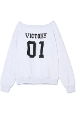 Cropp Jasnoszara bluza z czarnym napisem