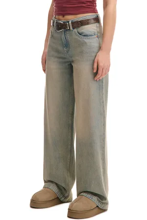 Cropp Jeansy baggy low waist w stylu vintage