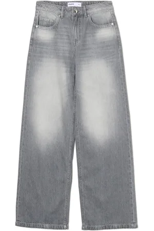 Cropp Jasnoszare jeansy baggy low waist w stylu vintage