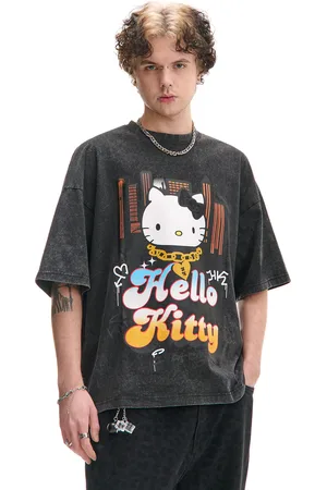 Cropp Koszulka z efektem sprania i Hello Kitty