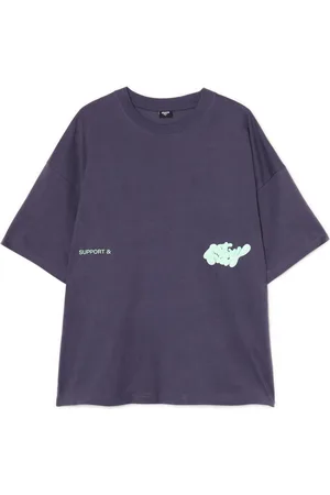 Cropp T-shirt boxy z nieregularnym nadrukiem