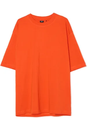 Cropp Basicowa pomarańczowa koszulka comfort