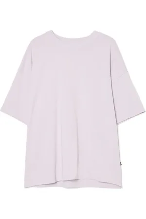 Cropp Jasnofioletowy basicowy T-shirt o kroju boxy