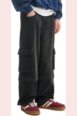 Cropp Jeansy super baggy cargo z odpinanymi nogawkami