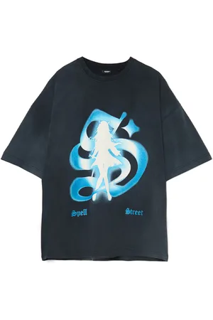 Cropp T-shirt z efektem sprania i nadrukiem