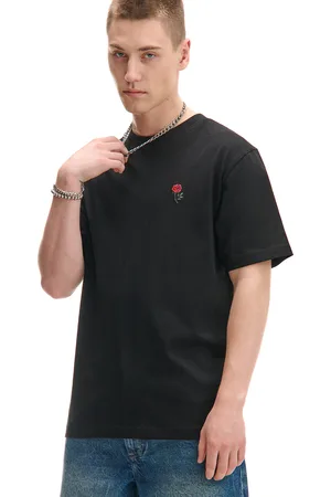 Cropp T-shirt z motywem róży i węża
