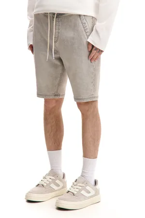 Cropp Szare jeansowe szorty jogger