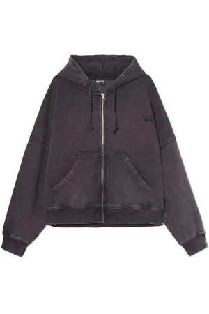 Cropp Rozpinana czarna bluza z efektem sprania