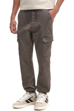 Cropp Szare joggery regular z kieszeniami cargo