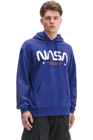 Cropp Granatowa bluza z nadrukiem NASA