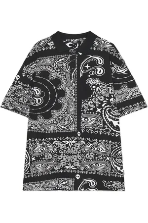 Cropp Czarna koszulka polo ze wzorem paisley