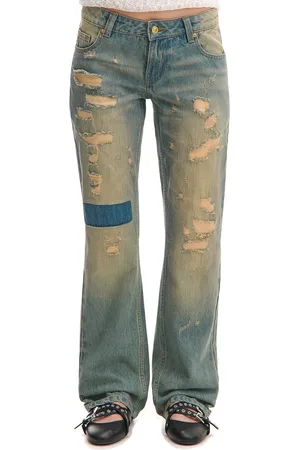Cropp Jeansy straight slim w stylu vintage