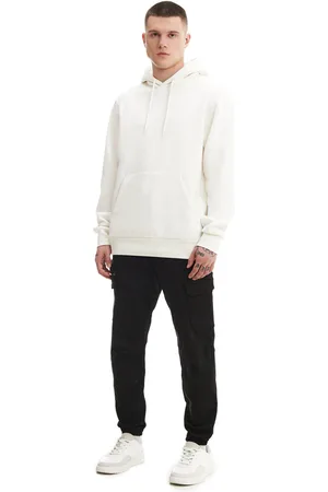 Cropp Czarne joggery basic z kieszeniami cargo