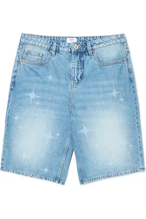 Cropp Jeansowe szorty loose z motywem gwiazd