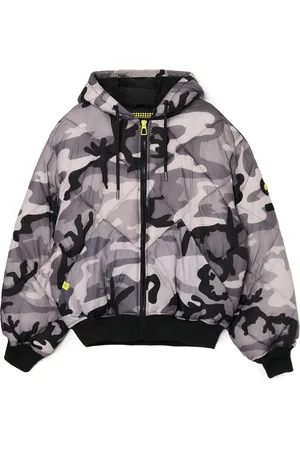Cropp Pikowana kurtka bomber z kapturem w moro