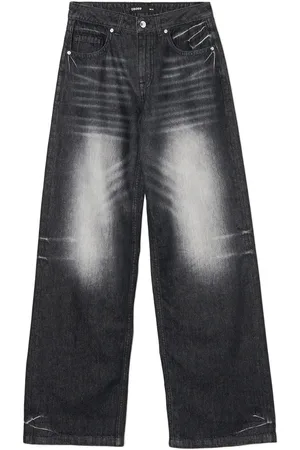 Cropp Czarne jeansy baggy low waist w stylu vintage