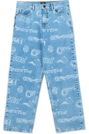 Cropp Jeansy super baggy z laserowym nadrukiem