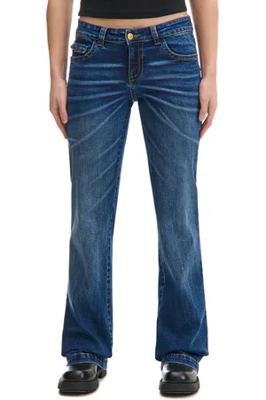 Cropp Jeansy flare z kieszeniami na guziki