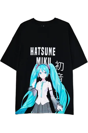 Cropp Czarna koszulka z Hatsune Miku