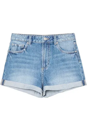 Cropp Jeansowe szorty mom z podwiniętymi nogawkami