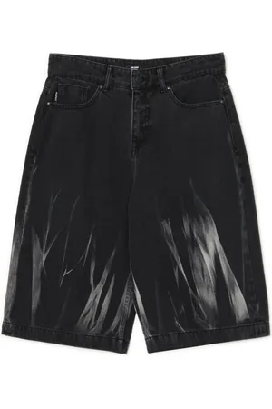 Cropp Czarne jeansowe spodenki z efektem dymu