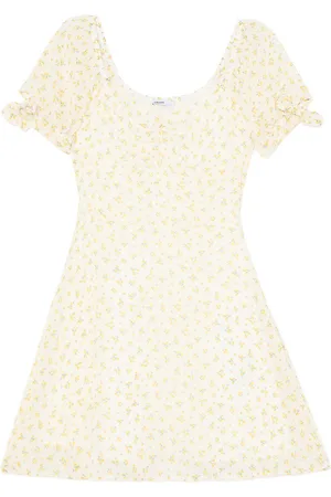 Cropp Sukienka mini w żółte kwiaty