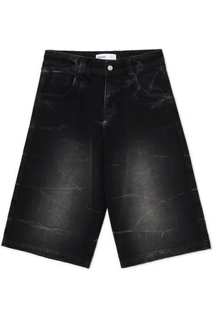 Cropp Jeansowe szorty bermudy z efektem sprania
