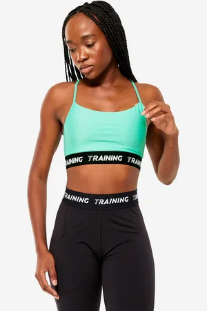 Top Feminino Fitness Cardio 920 Preto Domyos em Promoção na Americanas