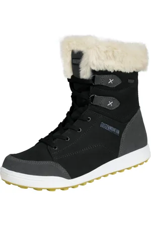 Guggen Mountain Damskie buty zimowe prawdziwa skóra sztuczne futro