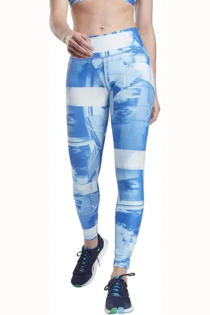 Reebok Legginsy sportowe damskie Lux Bold - Flat On Back