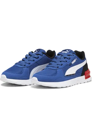 PUMA Dziecięce buty sportowe Graviton AC Clyde Royal White Black Blue