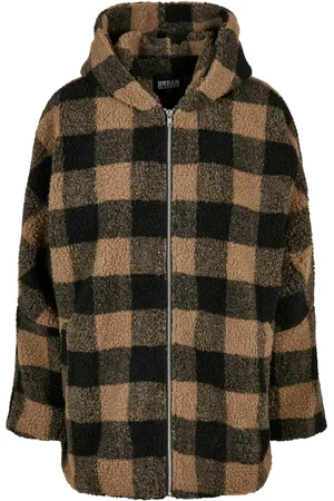 Urban classics Kurtka Damska W Kratę Z Kapturem Sherpa Oversized Jacket