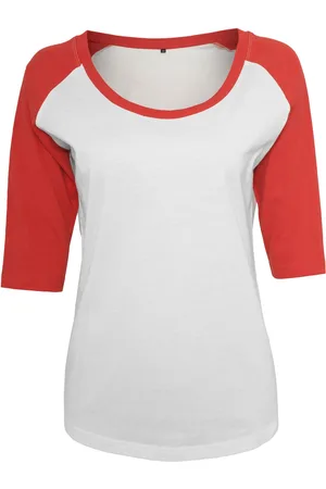 Build Your Brand Damska Koszulka Kontrastowa 3/4 Długości Raglan