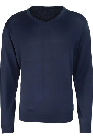 Premier Sweter Męski Z Dzianiny Z Dekoltem V