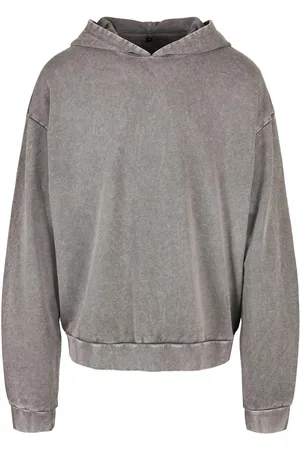 Build Your Brand Bluza Z Kapturem Dla Dorosłych Unisex Acid Wash Oversized