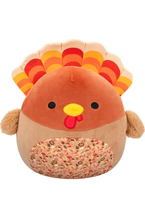 SQUISHMALLOWS Brązowy indyk z jesiennym motywem na brzuchu Gobrianna, 20 cm