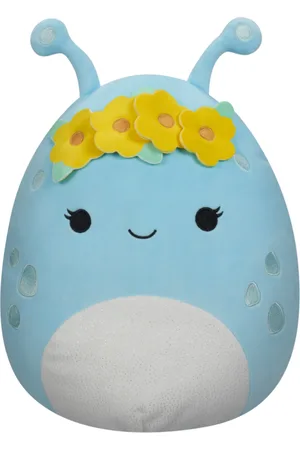 SQUISHMALLOWS Pastelowoniebieski obcy z kwiatową koroną Natnat, 40 cm
