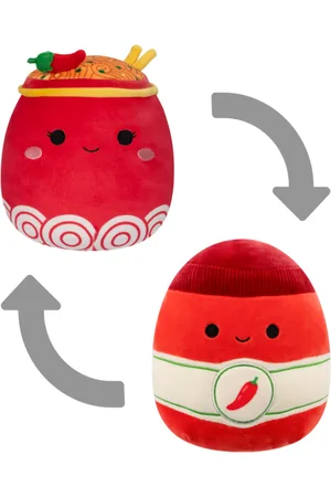 SQUISHMALLOWS 2 w 1 Czerwone kluski z ogniem Odion/Sriracha Illia, 13 cm
