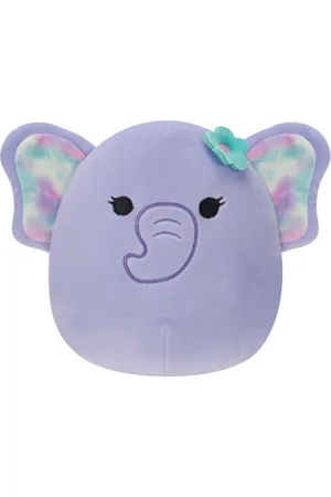 SQUISHMALLOWS Fioletowa słonica z kwiatową spinką Anjali, 20 cm