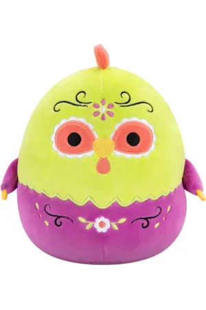 SQUISHMALLOWS Zielono-fioletowy Day of the Dead kogut Amparo, 20 cm