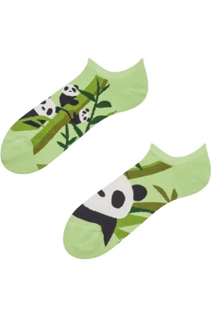 Dědoles Wesołe skarpetki do sneakersów Panda i bambus