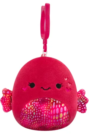 SQUISHMALLOWS Przypinany malinowy bojownik syjamski Barella, 9 cm