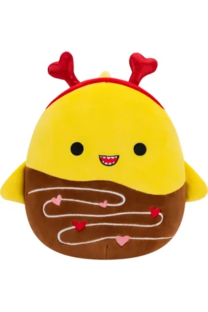 SQUISHMALLOWS Żółty rekin Chandler umoczony w czekoladzie, 20 cm