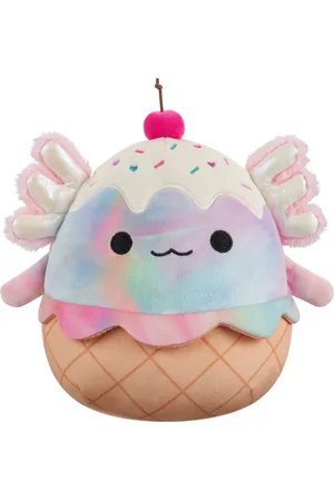 SQUISHMALLOWS Tęczowy cieniowany aksolotl deser lodowy Tinley, 20 cm